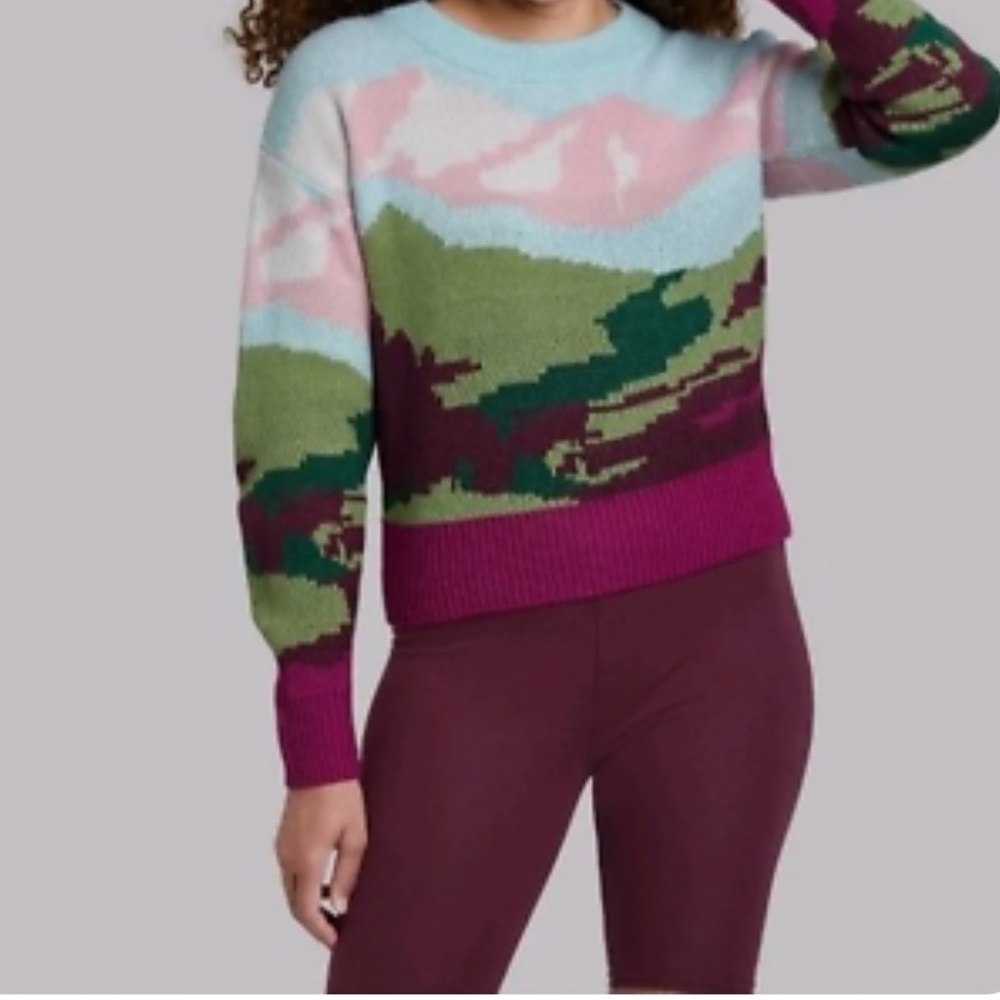 Wild Fable Sweater Crew Neck Landscape Size XS to Small NWT